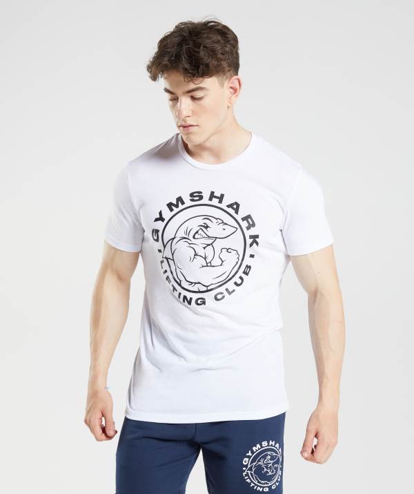 Panske Tricka Gymshark Legacy Biele | GW0681725